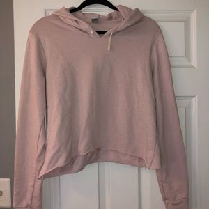 Pink cropped hoodie